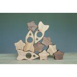 Fusées et étoiles - Jeu d'équilibre en bois