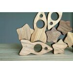 Fusées et étoiles - Jeu d'équilibre en bois