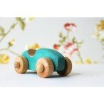 Petite voiture en bois aqua vintage Petite voiture en bois aqua vintage