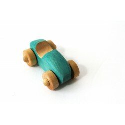 Petite voiture en bois aqua vintage Petite voiture en bois aqua vintage