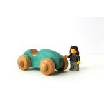 Petite voiture en bois aqua vintage Petite voiture en bois aqua vintage