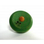 Toupie verte en bois