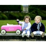 Porteur voiture de course rose en métal Porteur voiture de course rose en métal