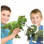 Les Dinosaures - T-Rex et Tricératops - Bloco