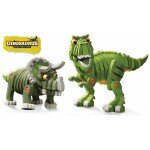 Les Dinosaures - T-Rex et Tricératops - Bloco