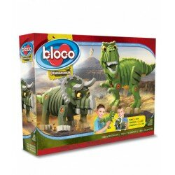 Les Dinosaures - T-Rex et Tricératops - Bloco