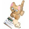 Chat en bois à tirer 