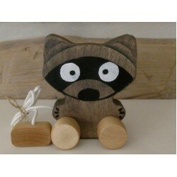 Raton à tirer en bois