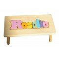 Petit banc personnalisé en bois "Pastel"