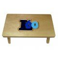 Petit banc personnalisé en bois "Bleu dégradé"