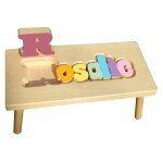 Petit banc personnalisé en bois "Pastel"