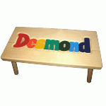 Petit banc personnalisé en bois "Multicolore"