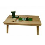 Petit banc personnalisé en bois "Vert dégradé"
