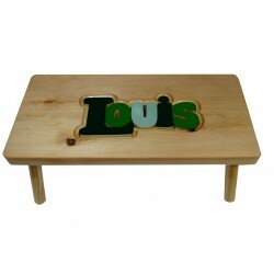 Petit banc personnalisé en bois "Vert dégradé"