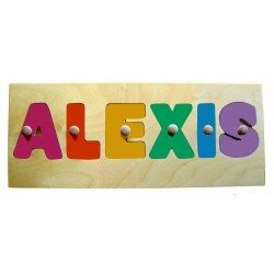 Casse-tête personnalisé vintage majuscule "Couleurs vives"