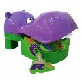 Hippopotame égoutteur de jouets de bain avec filet