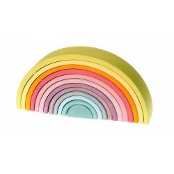 Arc-en-ciel pastel en bois