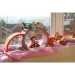 Maison mobile rose en bois