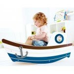 Bateau à bascule en bois