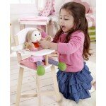 Chaise haute pour bébé rose pâle