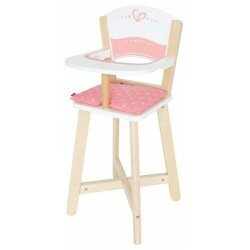 Chaise haute pour bébé rose pâle