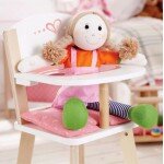 Chaise haute pour bébé rose pâle