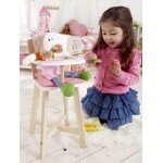 Chaise haute pour bébé rose pâle