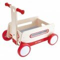 Chariot en bois rouge