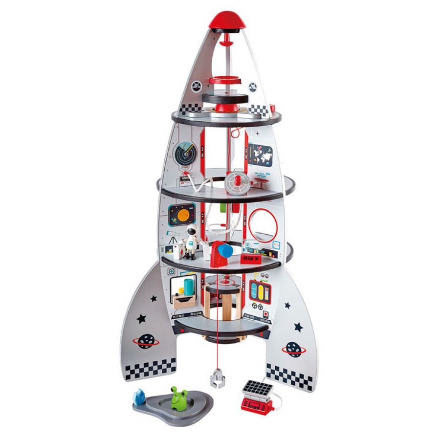 fusee-bois-jouet-enfant-espace-astronaute - La Malle à Confettis