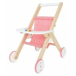Poussette pour bébé en bois
