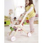 Poussette pour bébé en bois