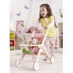 Poussette pour bébé en bois
