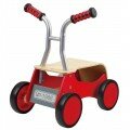 Trotteur porteur rouge en bois