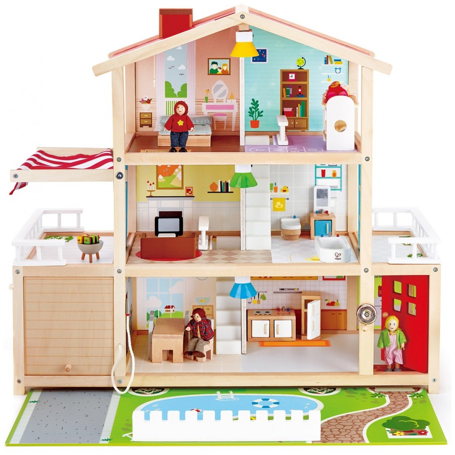 Doll Family Mansion Hape Houses Wooden Wood Kids
