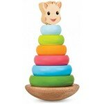 Anneaux empilables berçant en bois "Sophie la girafe"