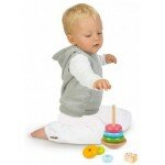 Anneaux empilables berçant en bois "Sophie la girafe"