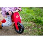 Tricycle convertible 2 en 1 en bois - Rouge cerise
