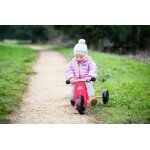 Tricycle convertible 2 en 1 en bois - Rouge cerise