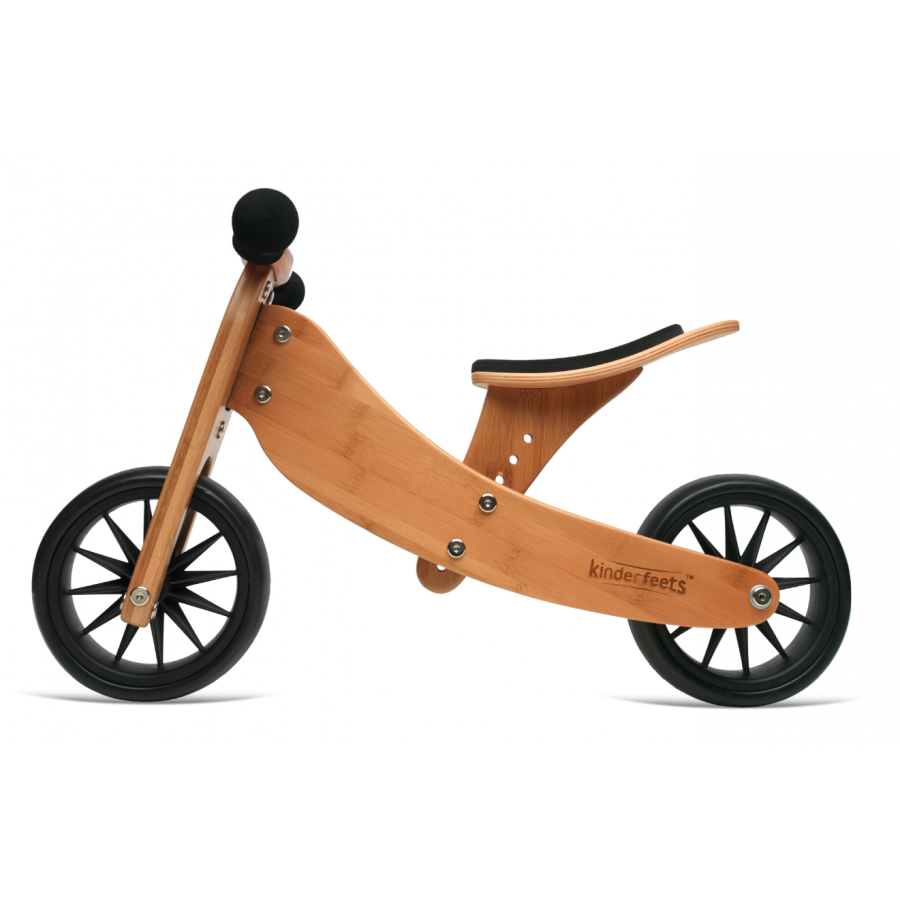 Tricycle convertible 2 en 1 en bamboo, Kinderfeets, vélo, fait en