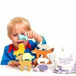 La tour des animaux de la forêt - Jeu d'équilibre en bois