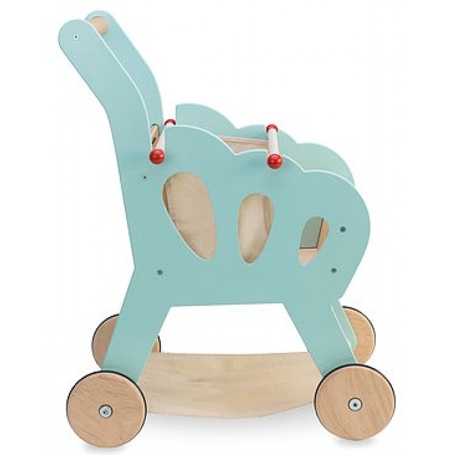 wooden toy shopping trolley