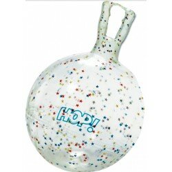 Ballon sauteur à gonfler avec paillettes étoilées