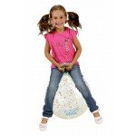 Ballon sauteur à gonfler avec paillettes étoilées