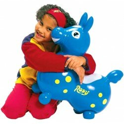 Rody le cheval sauteur bleu - Ballon sauteur à gonfler