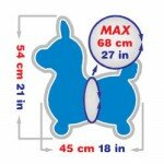 Rody le cheval sauteur bleu - Ballon sauteur à gonfler