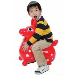 Rody le cheval sauteur rouge - Ballon sauteur à gonfler
