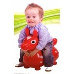 Rody le cheval sauteur rouge - Ballon sauteur à gonfler