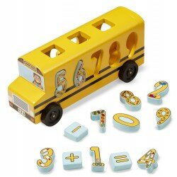Autobus mathématique en bois - Jouet évolutif