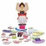 Ballerine à vêtements magnétiques en bois