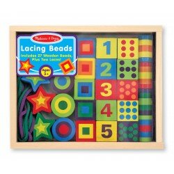 Grosses billes à lacer en bois